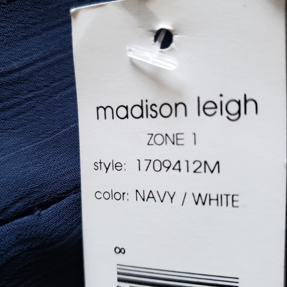 NWT Madison Leigh Floral Sheer Cutout Blue Dress - Picture 14 of 14